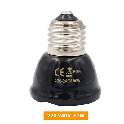 E27 mājdzīvnieku apsildes lampa Mini infrasarkanā keramiskā izstarotāja siltuma spuldze Mājdzīvnieki Bruņurupuča apsildes gaismas kastes sildīšanas spuldzes 25/50/75/100W