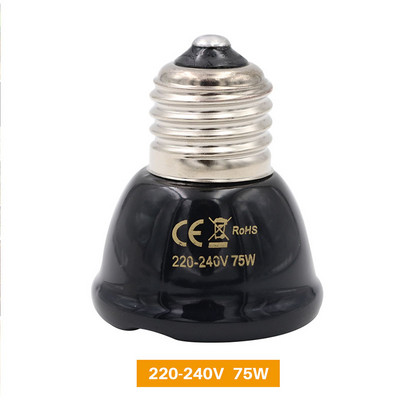 E27 mājdzīvnieku apsildes lampa Mini infrasarkanā keramiskā izstarotāja siltuma spuldze Mājdzīvnieki Bruņurupuča apsildes gaismas kastes sildīšanas spuldzes 25/50/75/100W