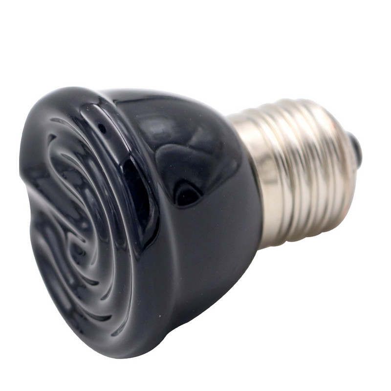 E27 naminių gyvūnėlių šildymo lempa Mini infraraudonųjų spindulių keraminė spinduliuotė šilumos lemputė Naminiai gyvūnai Vėžlys šildymo šviesos dėžutės šildomos lemputės 25/50/75/100W