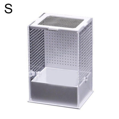 Caurspīdīga akrila rāpuļu barošanas kaste Kukaiņu kaste Praying Mantis Reptile Mājas kukaiņu būris Reptiļu terārijs Mantis vaislas kaste