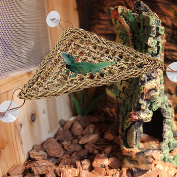 Reptile Lizard Hammock Hamster Reptile Grass Mat Κρεβάτι για κατοικίδια Φύκια αιώρα Swing Pet Ερπετό Παιχνίδι κρεμαστό κρεβατάκι χαλάκι κρεμαστό κρεβάτι
