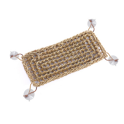 Rāpuļu ķirzaka šūpuļtīkls Kāmis rāpuļu zāles paklājiņš mājdzīvnieku gulta jūras aļģu šūpuļtīkls šūpoles mājdzīvnieks rāpuļu rotaļlieta piekarināma gultas paklājiņš piekarināma gulta