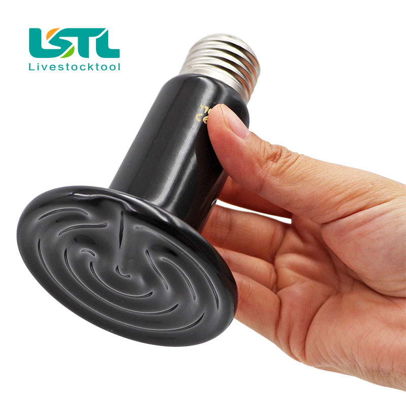 2 gab. Mājdzīvnieku rāpuļu apsildes spuldze Infrasarkanā keramiskā izstarotāja siltuma lampas Mājdzīvnieku brooder rāpuļu lampa 220V-240V