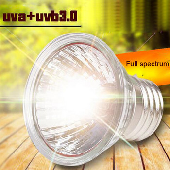 UVA+UVB 3.0 Комплект лампи за влечуги със закопчаващ се керамичен държач за лампи Костенурка Костенурка Комплект UV нагревателни лампи Костенурки Осветление за гущери 220V