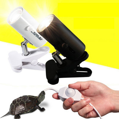 UVA+UVB 3.0 hüllő lámpa készlet csíptetős kerámia fénytartóval Teknős égbolt UV fűtőlámpa szett teknős gyík világítás 220V