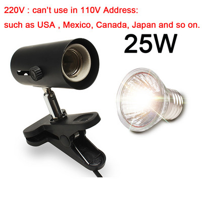 UVA+UVB 3.0 Reptile Lamp Kit with Clip-on Ceramic Light Holter Turtle Basking UV Heating Lamp Set Tortoises Lizard Lighting 220V