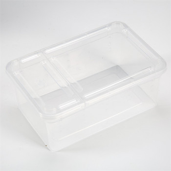 Μεγάλα ερπετά κουτί με μπολ τροφοδοσίας Διαφανές πλαστικό έντομο κατοικίδιο ζώο Terrarium Μεταφορά Κουτί τροφών αναπαραγωγής Κουτί ζωοτροφών Προμήθειες για κατοικίδια