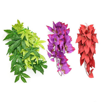 12 ιντσών Reptile Lizards Διακόσμηση Terrarium DIY Ενυδρείο Fish Tank Plant Fake Hanging Realistic Artificial Vine Pet Supplies