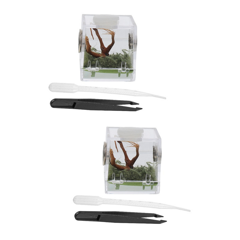 Cutie de păianjen Creșterea reptilelor Cușcă de săritură a insectelor Cușcă rezervor Terariu Hrănire melci Habitat Greier Acrilic