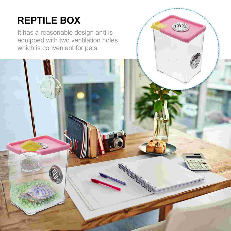 Kutija Gmaz Terarij Pauk Nosač za hranjenje Zmija Kućište Spremnik Stanište Uzgoj tarantule Puž Čuvar Kornjača InsektŽaba