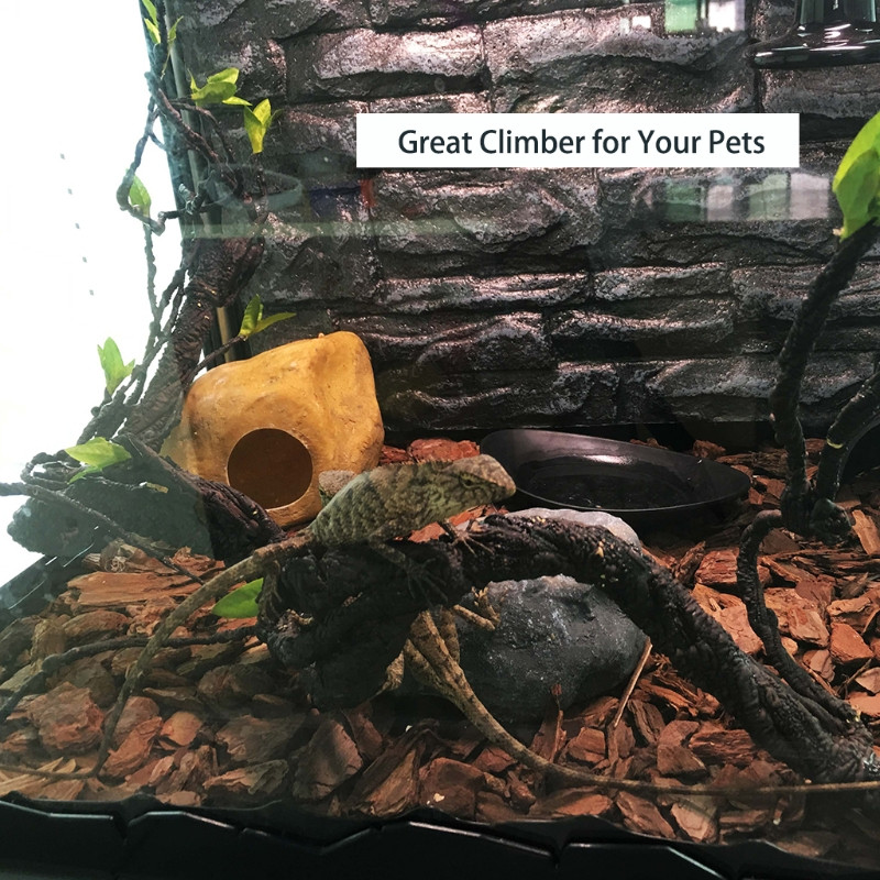 Plante reptile din plastic junglă viță de vie ramuri plantă terariu pentru dragon cu barbă șopârlă gecko șarpe rezervor habitat decor