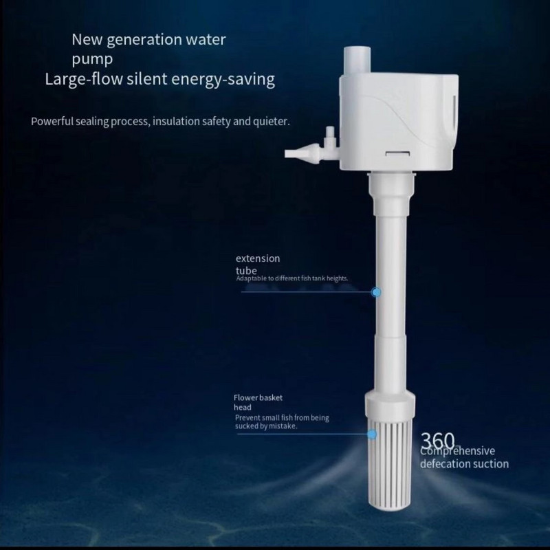 Filtru pentru rezervor de pește, pompă de filtru trei în unu, sistem de circulație de filtrare de aerare cu cutie de filtru, filtru de sus, accesorii pentru acvariu