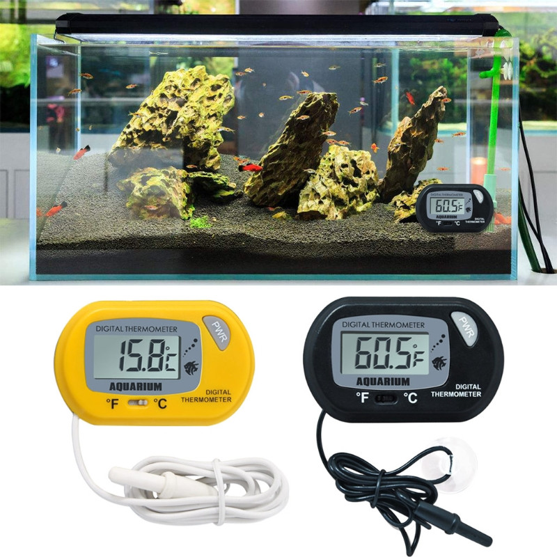 Ψηφιακός θερμογράφος ενυδρείου Fish Tank Thermogram Reptile Thermogram Terrarium Test Temperature Water με οθόνη LCD