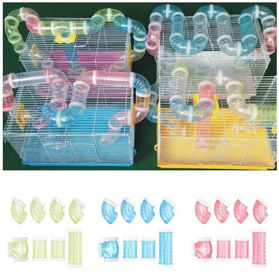 8 Pcs/set DIY Hamster Tunnel Toy Pet Sports Training Pipeline Transparent Runway Toy Pet Hamster Game Tool WF1013