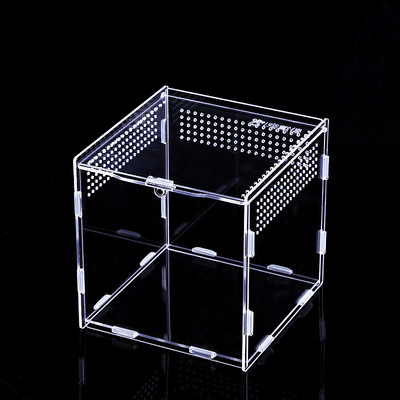 Diy acrilic cutie de reproducere a reptilelor Nano arboreală tarantula terariu Habitat cu capac de înaltă transparență Reptile Suppl