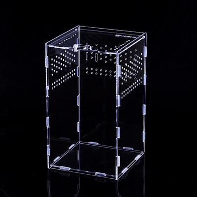 Diy acrilic cutie de reproducere a reptilelor Nano arboreală tarantula terariu Habitat cu capac de înaltă transparență Reptile Suppl