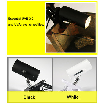 UVA+UVB 3.0 Комплект лампи за влечуги с държач за керамични светлини с щипка Костенурка Костенурка Комплект UV нагревателни лампи Костенурки Гущери Осветление