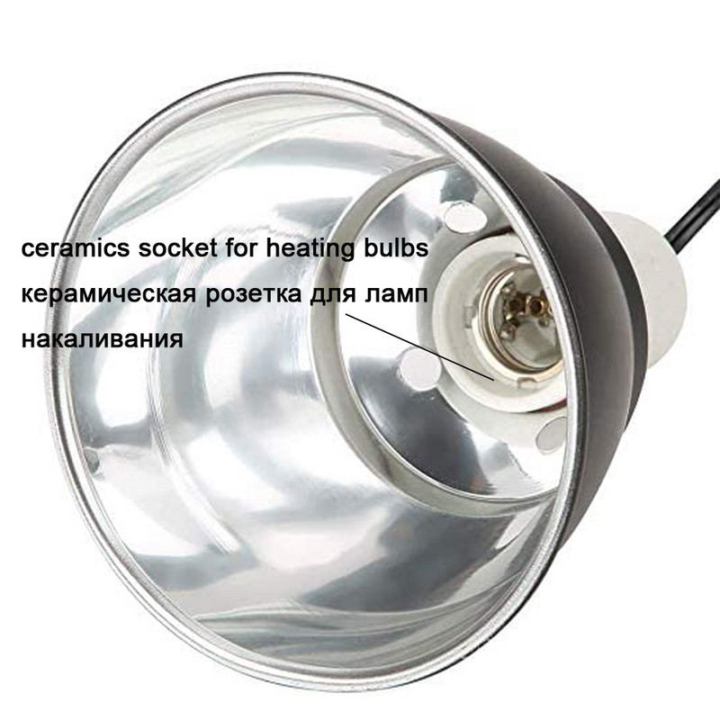 Suport pentru abajur pentru reptile UVA UVB Suport pentru bec de încălzire UVB pentru broasca testoasă, far cu clemă, pentru pui broască țestoasă.