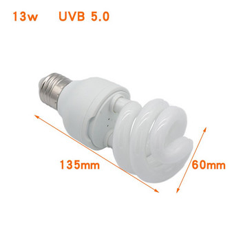 2022 Ново горещ 5.0 10.0 UVB 13W крушка за влечуги UV светеща лампа за вивариум Терариум Костенурка ES-E27 Енергоспестяващи лампи