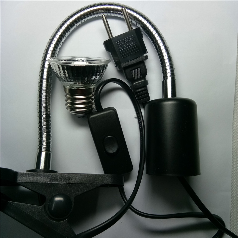 25 W UVA un UVB regulēt temperatūru lampas bruņurupucis rāpulis Sildiet atpakaļ mājdzīvnieku gaisma bruņurupucis kalcijs solārijs akvārija dzīvotnes apgaismojums