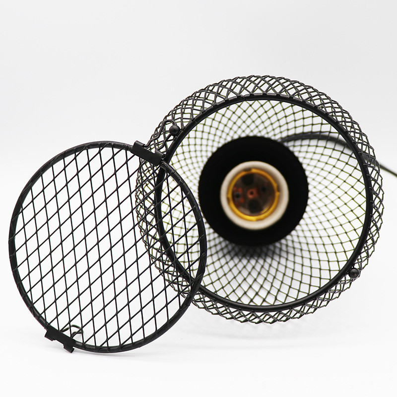 Naminių gyvūnėlių roplių šildymo lempa Infraraudonųjų spindulių keraminė lemputė su saugos narveliu spinduliuojančia šilumos lempa Viščiukai Ropliai Gyvūnai Šildytuvas Naminių gyvūnų reikmenys