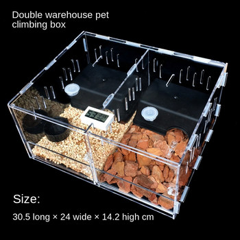 Διαφανές ακρυλικό κουτί διακοσμητικό ερπετό κατοικίδιων ακρυλικό κουτί τροφοδοσίας ερπετών Μυρμήγκι αναρρίχησης κουτί τροφοδοσίας κατοικίδιων Διακόσμηση φάρμας