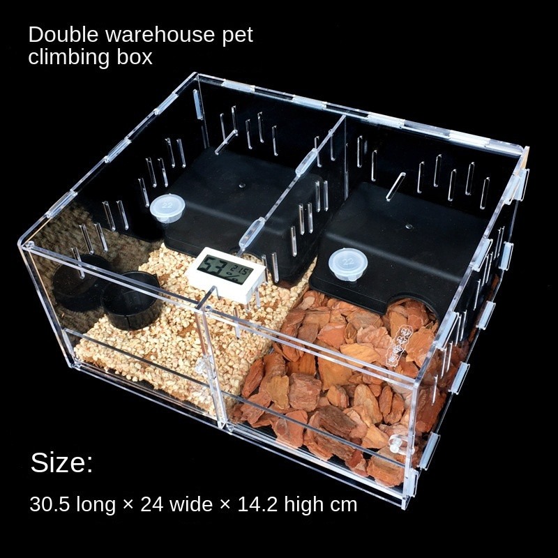 Cutie acrilică transparentă pentru decorarea reptilelor pentru animale de companie Cutie acrilică pentru hrănire pentru reptile pentru cățărare furnici cutie pentru hrănire pentru animale de companie Decorare fermă