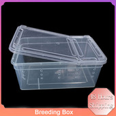 Terarij za vodozemce za gmazove Prozirna plastična kutija Prijevoz insekata Reptili Uzgoj živih Prozirna kutija za hranjenje
