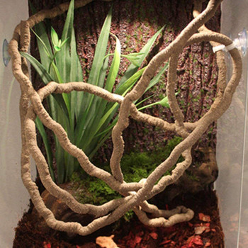 Τεχνητά εύκαμπτα ερπετά αμπέλια Rattan Chameleon Lizard Terrarium Κλαδιά εύκαμπτων ερπετών ζούγκλας Διακόσμηση βιότοπων κατοικίδιων ζώων