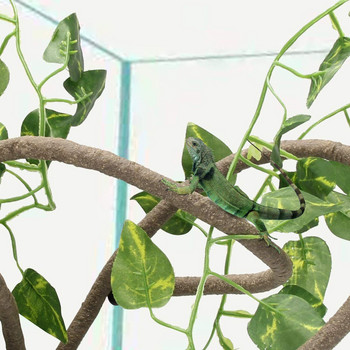 Τεχνητά εύκαμπτα ερπετά αμπέλια Rattan Chameleon Lizard Terrarium Κλαδιά εύκαμπτων ερπετών ζούγκλας Διακόσμηση βιότοπων κατοικίδιων ζώων