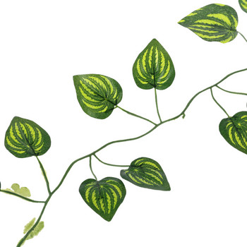 Τεχνητό καρπούζι Vine Reptile Lizards Terrarium Climb Διακόσμηση ψεύτικα φυτά φύλλα
