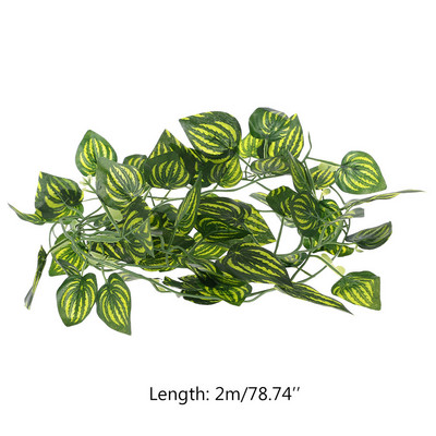 Τεχνητό καρπούζι Vine Reptile Lizards Terrarium Climb Διακόσμηση ψεύτικα φυτά φύλλα