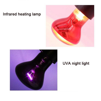 Лампа за влечуги Мини нагревателна лампа за домашни любимци E27 UV Ден Нощ Земноводни Костенурка Змия Лампа Отоплителна крушка за влечуги 25/60/100W Светлина за влечуги