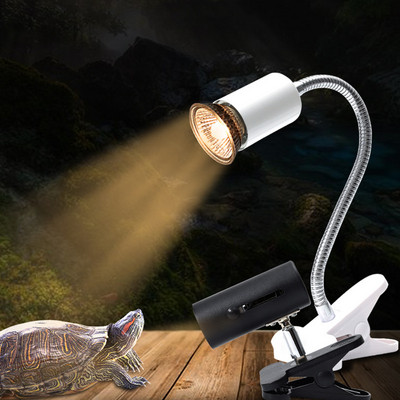 Държач за топлинна лампа за влечуги UVA+UVB топлинен излъчвател Стойка за крушка за влечуги Костенурки Гущер Домашни любимци Отоплителни лампи Използване на крушки