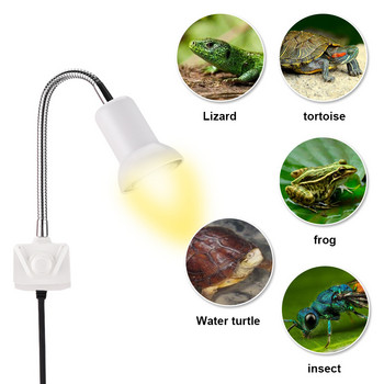 220V E27 UVA UVB Лампа за домашни любимци, влечуги, лампа с щипка, държач за лампа, костенурка, комплект UV нагревателна лампа, светлина за костенурки, гущери, осветление