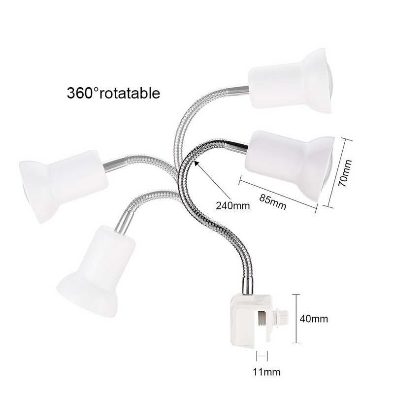 220V E27 UVA UVB Mājdzīvnieku rāpuļu lampa Piespraužama spuldzes lampas turētājs Bruņurupucis Basking UV apsildes lampu komplekts Bruņurupuču gaismas ķirzakas Apgaismojums