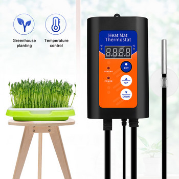 Ψηφιακό Heat Mat Thermostat 1000W Θερμοστάτης Ελεγκτής Θερμοκρασίας για Υδροπονικά φυτά Seed Germination Reptiles Προμήθειες για κατοικίδια