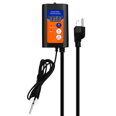 Termostat digital de covoraș de căldură, controler de temperatură de 1000 W pentru plante hidroponice, germinare a semințelor, reptile, animale de companie