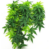 30/40/50CM acvariu reptile acvariu de pește durabil, fără decolorare, plastic artificial, frunze false suspendate, ornament pentru plante cu ventuză