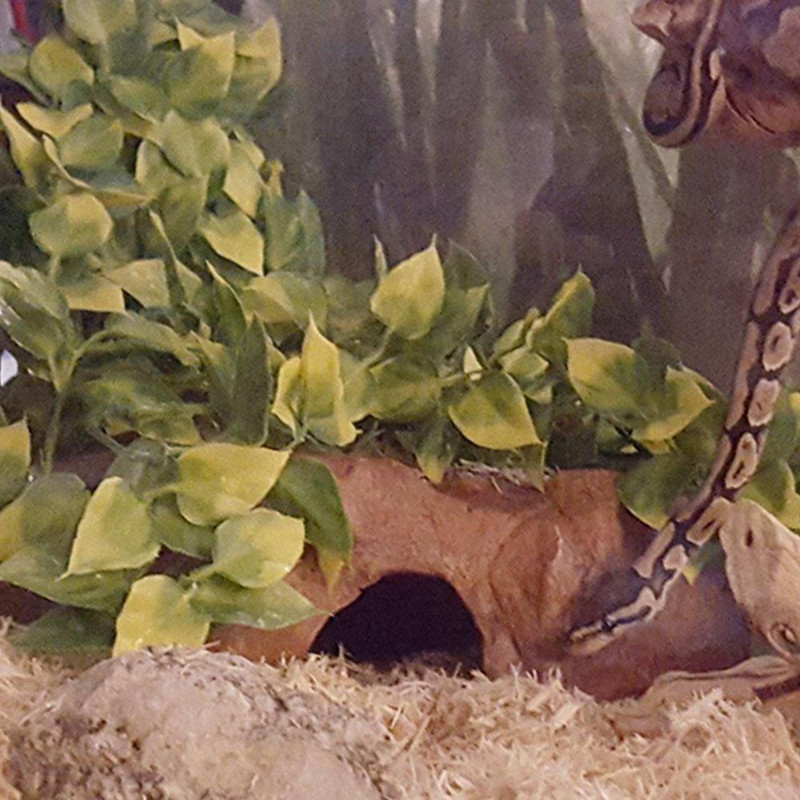 30/40/50CM acvariu reptile acvariu de pește durabil, fără decolorare, plastic artificial, frunze false suspendate, ornament pentru plante cu ventuză