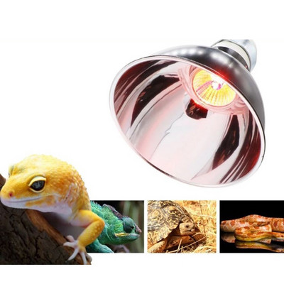 EU Plug куполна лампа за влечуги за костенурка гущер жаба змия осветително тяло влечуго UVB инфрачервена светлина добро разсейване на топлината за влечуги