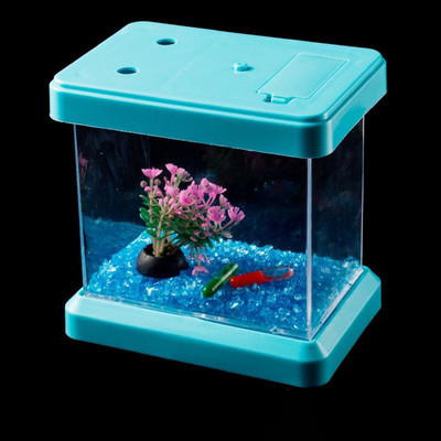 Mini värviline värvimuutev eemaldatav lauaarvuti haljastuskast kalakilpkonnadele roomajatele