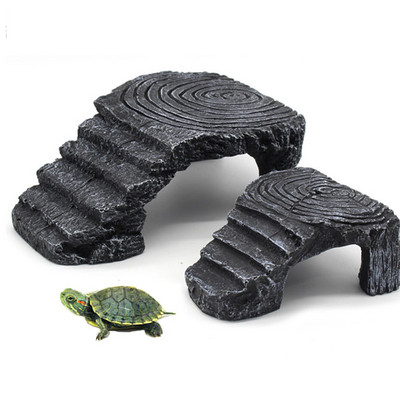 Turtle Platform Akvaariumi tarvikud roomajate saarele kahepaiksetele roomajatele vesikilpkonna kaldtee Basking Terrace kilpkonnapaak