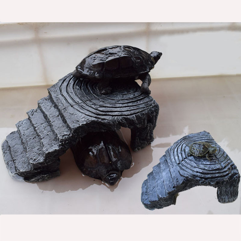 Turtle Platform Akvariumo priedai roplių salai varliagyviai ropliai vandens vėžlių rampa Basking Terrace vėžlių rezervuaras