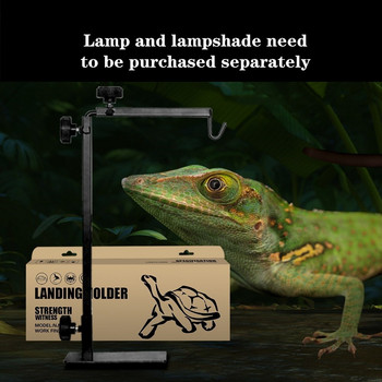 Βάση φωτιστικού βάσης ρυθμιζόμενου φωτιστικού δαπέδου για ερπετά Στήριγμα λαμπτήρα προσγείωσης Μεταλλικό στήριγμα για φωτιστικό θέρμανσης Reptile Terrarium