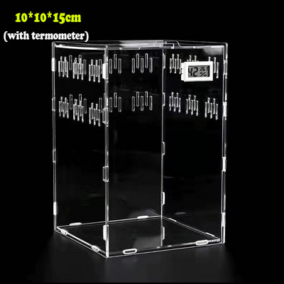 Δεξαμενή ερπετών κατοικίδιων ζώων Acrylic Spiders Lizard Breeding Box Tortoise Snakes House Cage Reptiles Αξεσουάρ