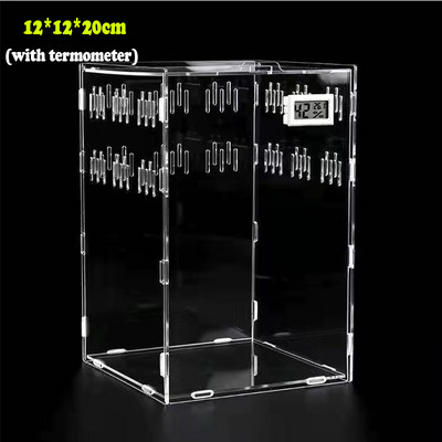 Δεξαμενή ερπετών κατοικίδιων ζώων Acrylic Spiders Lizard Breeding Box Tortoise Snakes House Cage Reptiles Αξεσουάρ