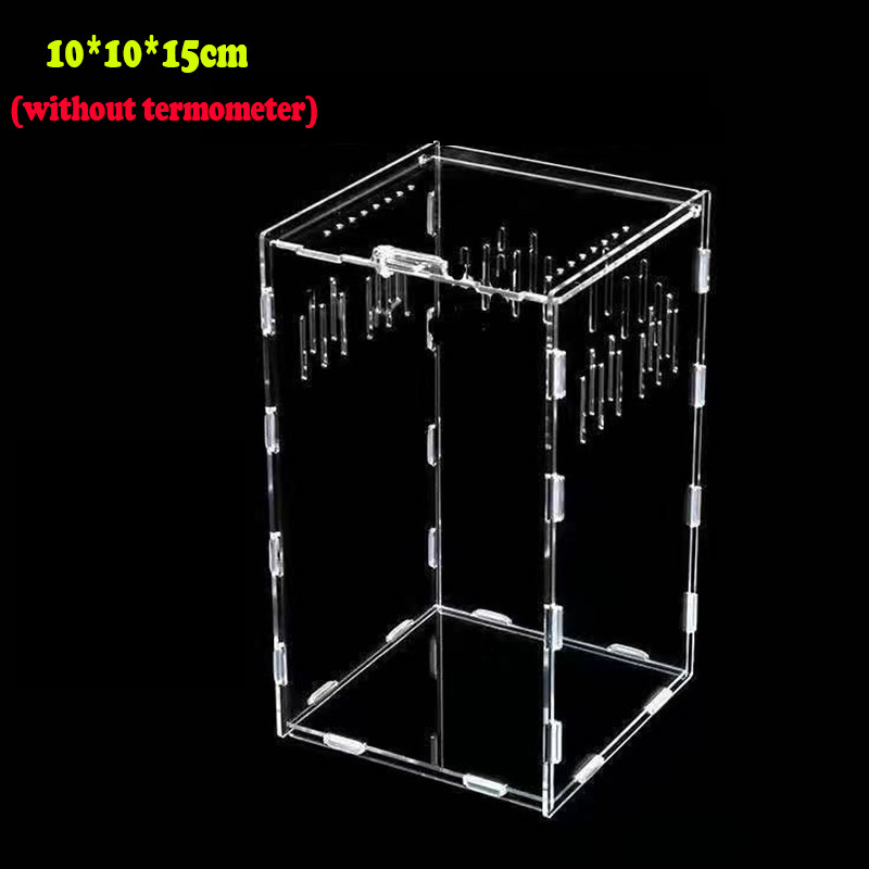 Δεξαμενή ερπετών κατοικίδιων ζώων Acrylic Spiders Lizard Breeding Box Tortoise Snakes House Cage Reptiles Αξεσουάρ