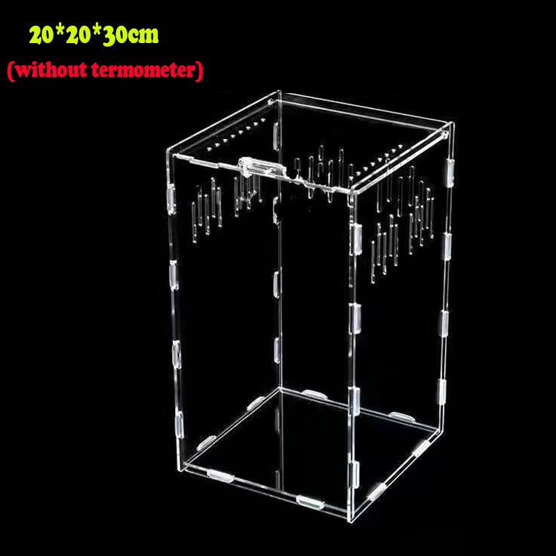 Δεξαμενή ερπετών κατοικίδιων ζώων Acrylic Spiders Lizard Breeding Box Tortoise Snakes House Cage Reptiles Αξεσουάρ