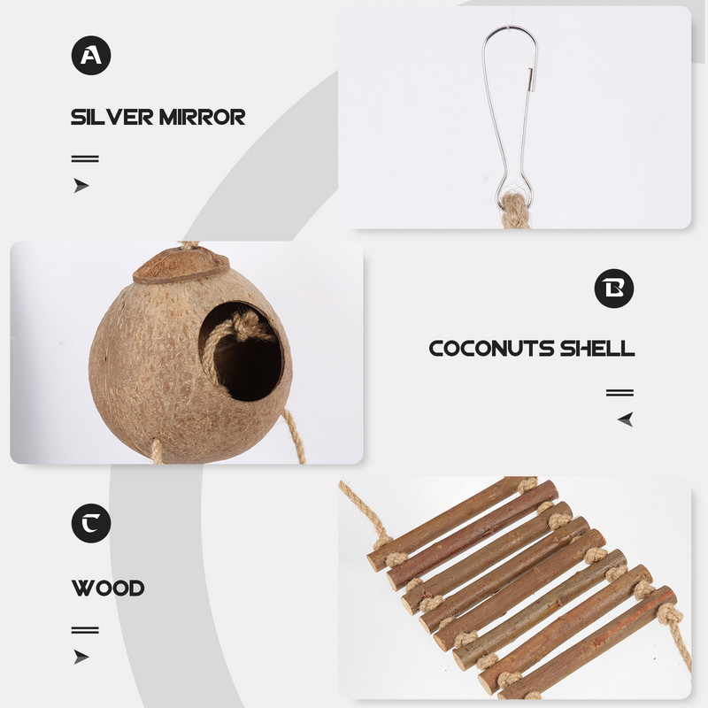 Ερπετό Gecko Ladder Hut Hide Husk Housecave Tank Accessories Bird Festing Crested Hideouts Hiding Terrarium Hideout Lizard